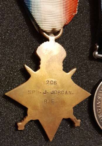 Spr. J. JORDAN R.E and RFC