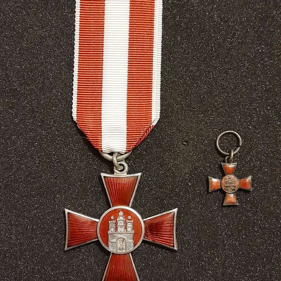 Hamburg Hanseatic Cross with Minature
