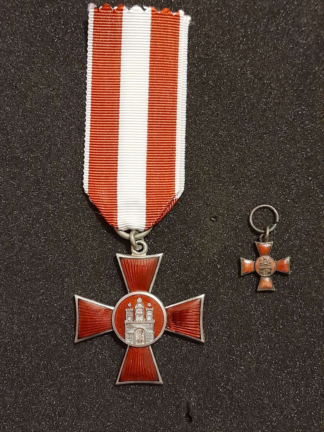 Hamburg Hanseatic Cross with Minature