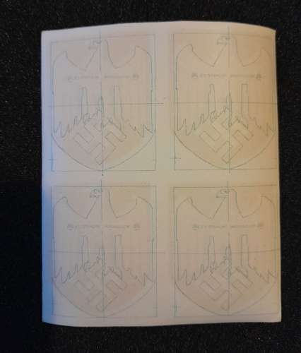 Rare Original German Helmet Decal