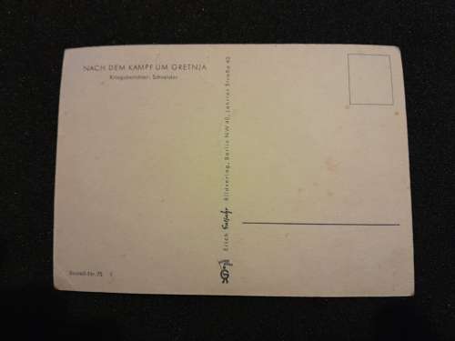 WWII German Panzer Postcard