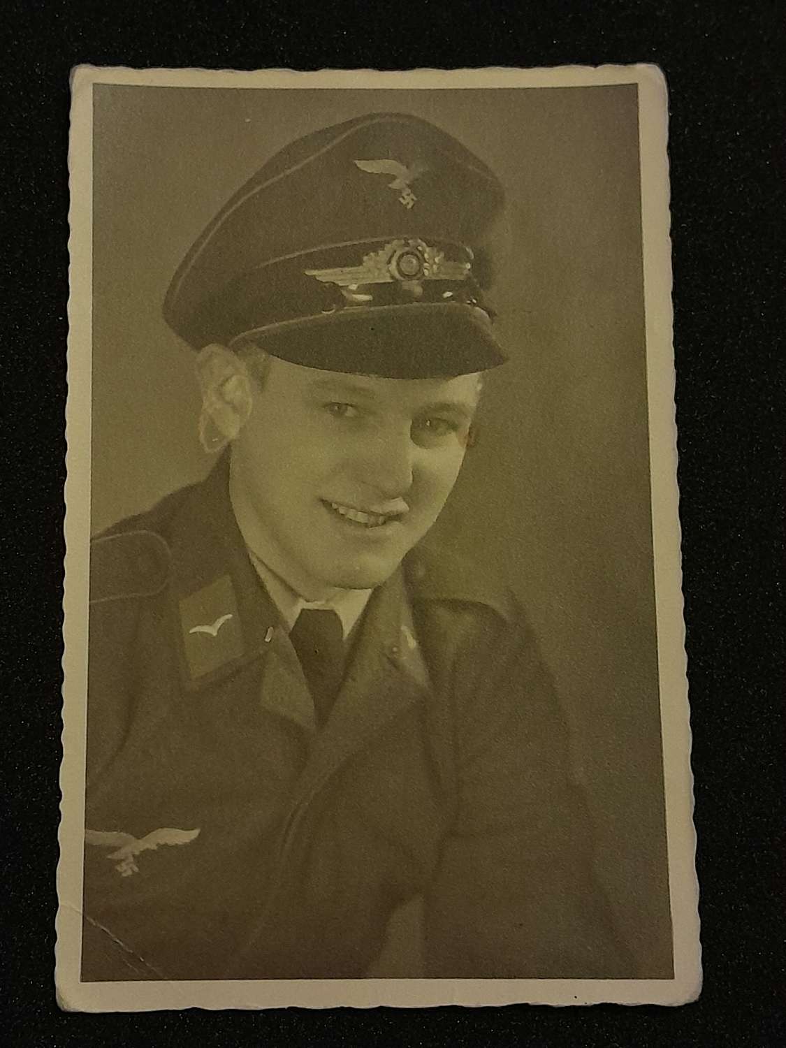WWII German Luftwaffe portrait postcard