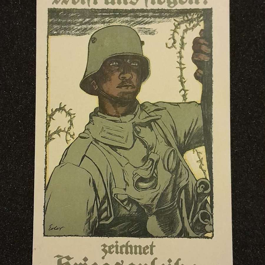WWI German War Bond Postcard