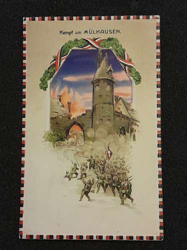Early War Embosed Postcard