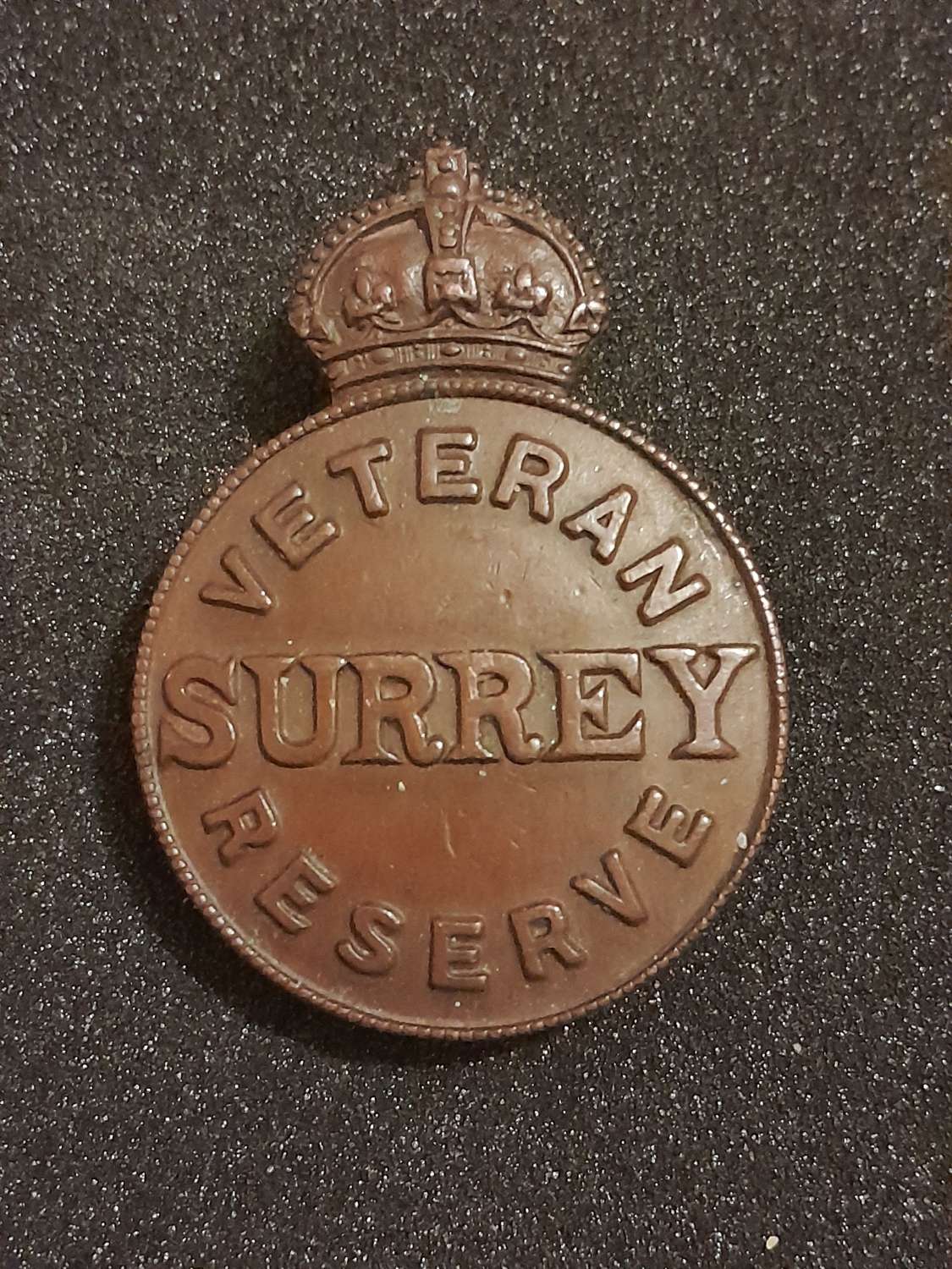 Veteran Surrey Reserve lapel badge