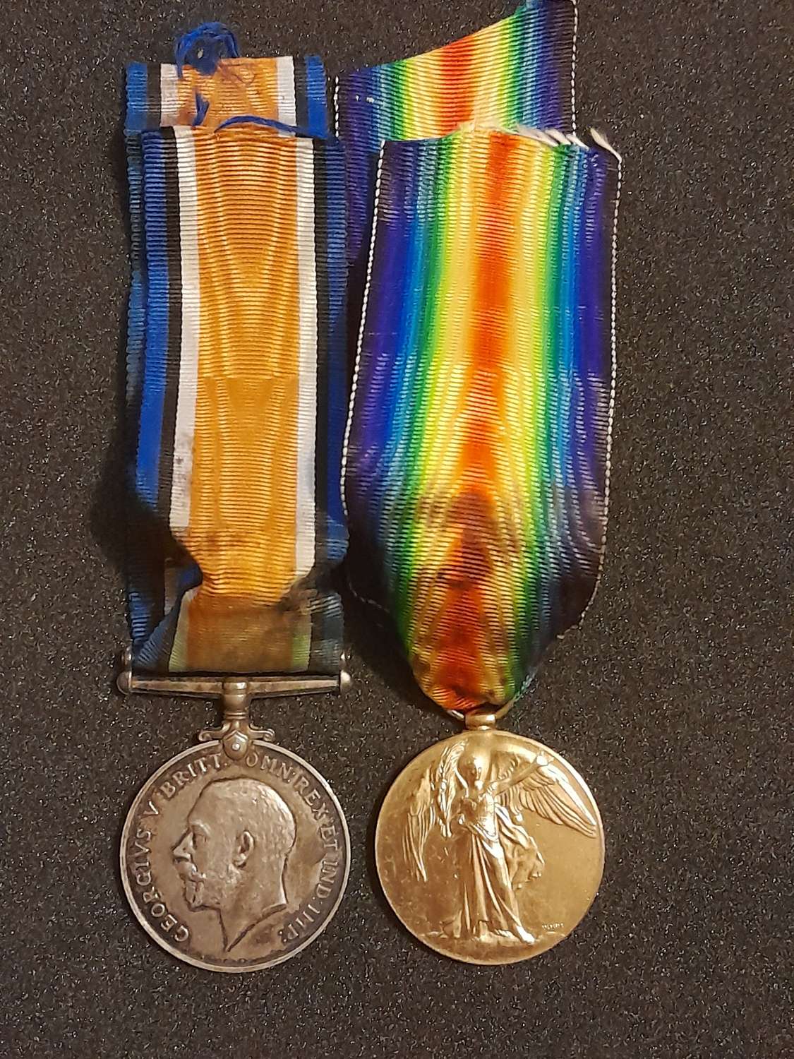 British War and Victory Medal M-274257 PTE G.H WILLIAMS A.S.C