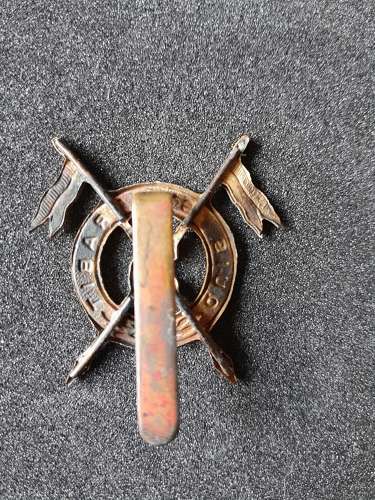 Original WWI 5th Royal Irish Lancers Cap Badge