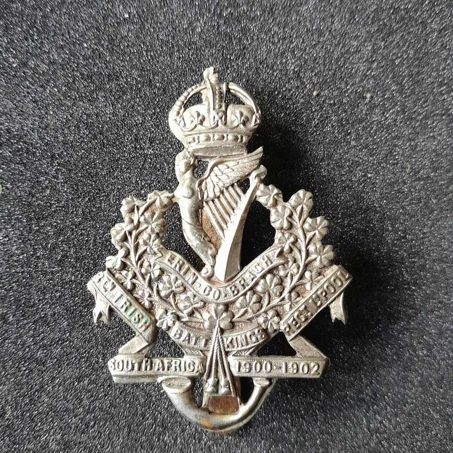 8th Irish Battalion kings Liverpool  Regiment Cap Badge