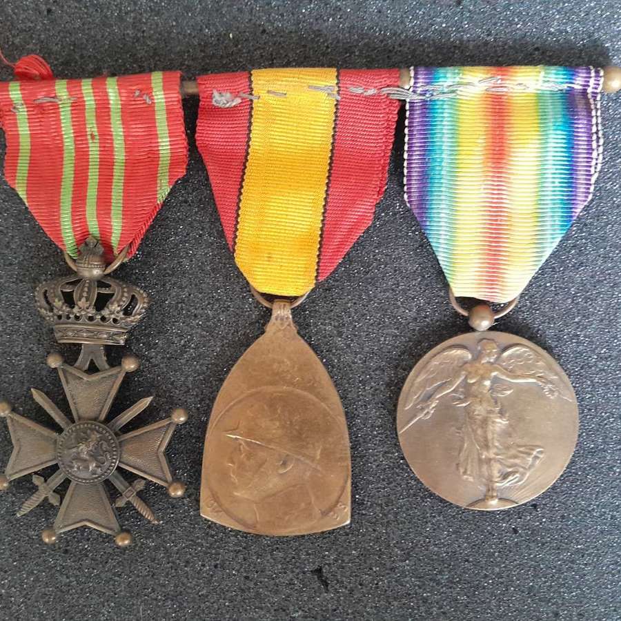World War One Belgian Croix de Guerre  Medal Bar