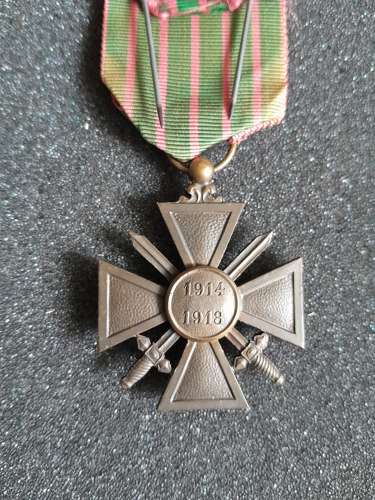 French Croix de Guerre 1914 - 1918