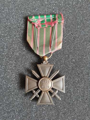 French Croix de Guerre 1914 - 1918