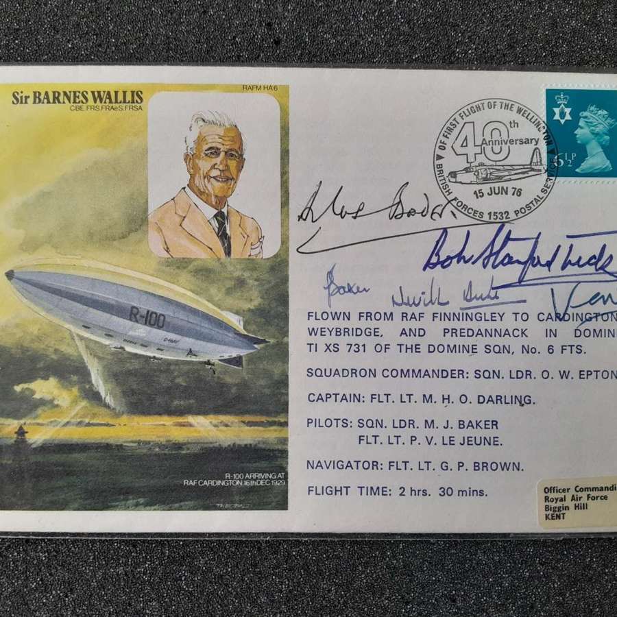 Douglas Bader signed first day cover also Bob Stanford Tuck , Neville