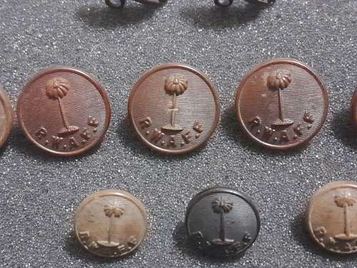 Royal West African Collar Dogs and Tunic Buttons