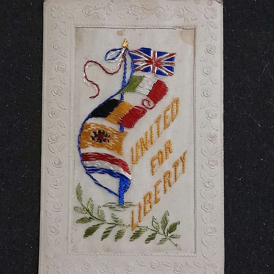 WWI Silk Postcard