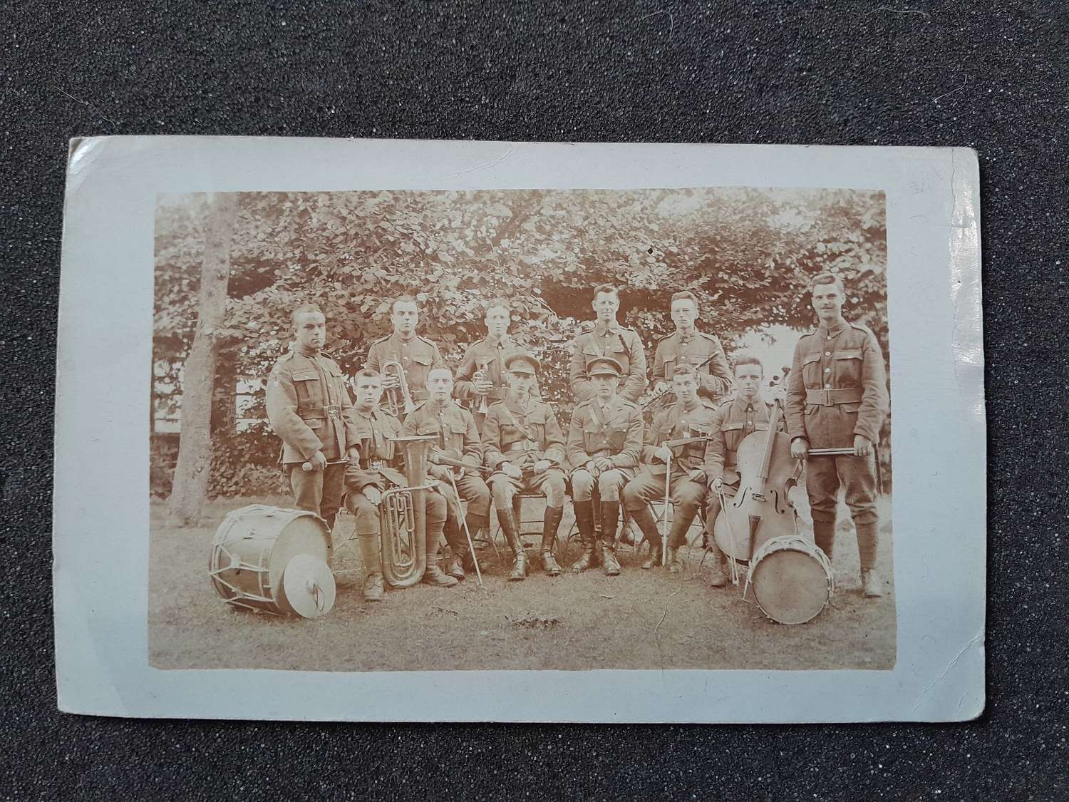 WWI Bandsmen Postcard
