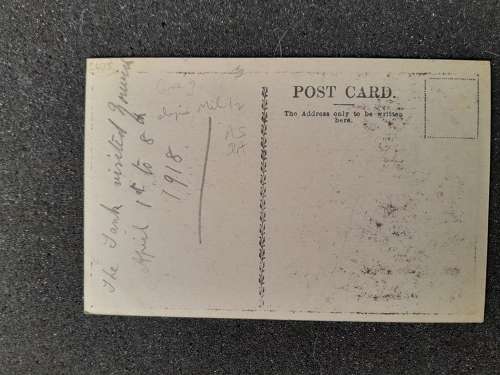 WWI Tank Postcard