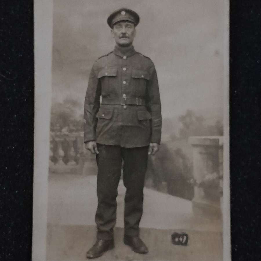 WWI Postcard of a member of the Army Service Corps