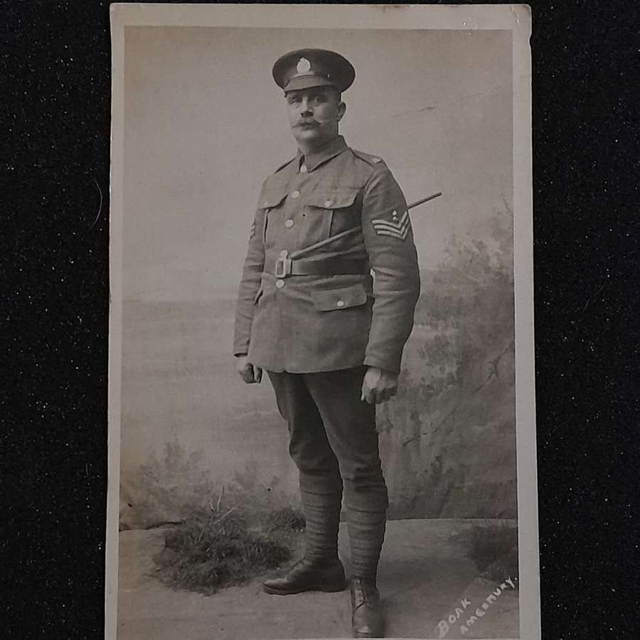 WWI Postcard of A British sergeant