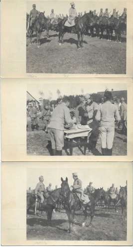 4 x WW1 Period postcard Austro Hungarian General inspecting a parade