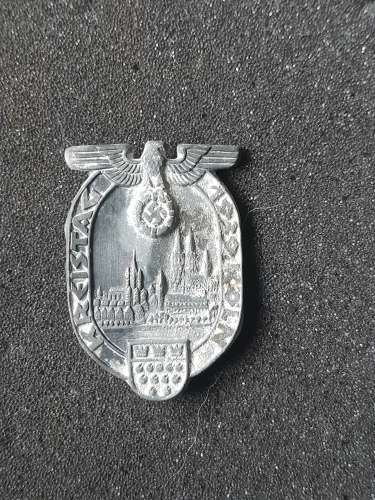 Third Reich Kreistag 1939 koln badge