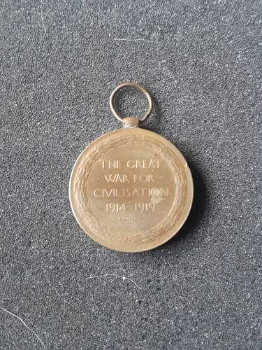 WWI Victory Medal  to Royal Artillery 102418 DVR T.G. Wilson. R.A