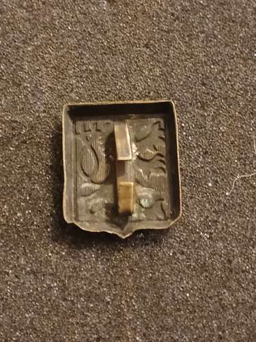 Rare WWII, Czech Army In Exile Other Ranks Cap Badge. Condition is Use