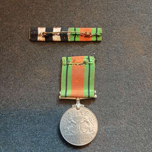 Defence Medal And St Johns Ambulance And Defence Medal Ribbon Bar