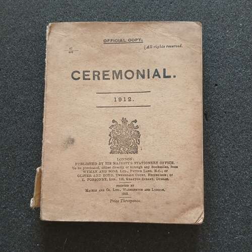 1912 military Ceremonial Training Manual